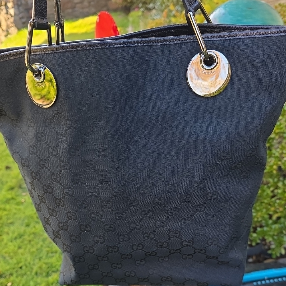 Gucci Black Monogram Tote